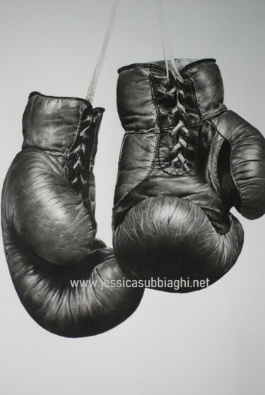 Drawing titled "Boxe" by Jessica Subbiaghi, Original Artwork, Pencil
