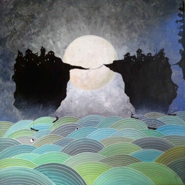 Peinture intitulée "Le Silence d'un Cré…" par Jessica Testut - L'Art De Soi, Œuvre d'art originale, Acrylique Monté sur Châs…
