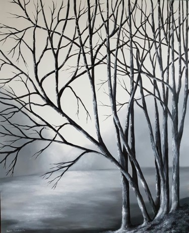 AU-DELÀ Peinture intitulée "AU-DELÀ" par Jessica Fleurentin, Œuvre d'art originale, Huile