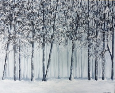 Peinture intitulée "Symphonie hivernale" par Jessica Fleurentin, Œuvre d'art originale, Huile