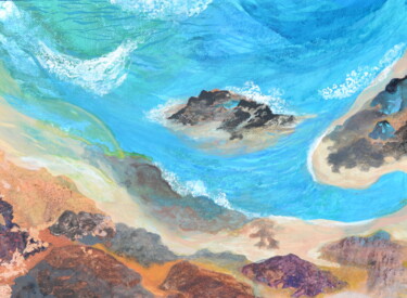 Pittura intitolato "Changing Shoreline" da Jessie Moerk Nee Hogg, Opera d'arte originale