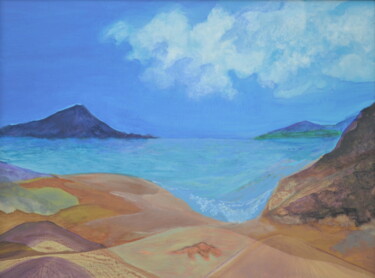 Pittura intitolato "Island Formation" da Jessie Moerk Nee Hogg, Opera d'arte originale, Acrilico