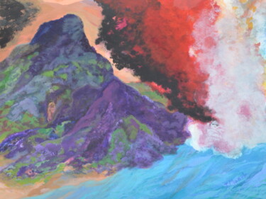 Painting titled "Reaching the Ocean" by Jessie Moerk Nee Hogg, Original Artwork, Acrylic