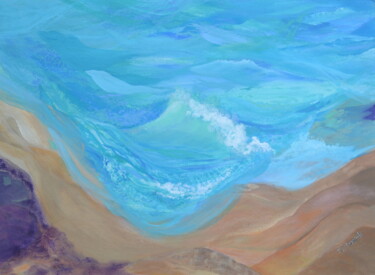 Peinture intitulée "Lapping the Shore" par Jessie Moerk Nee Hogg, Œuvre d'art originale, Acrylique