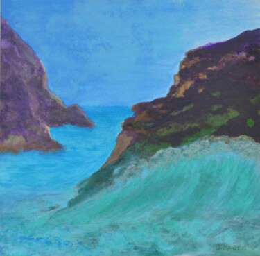 Painting titled "Big Wave" by Jessie Moerk Nee Hogg, Original Artwork, Acrylic