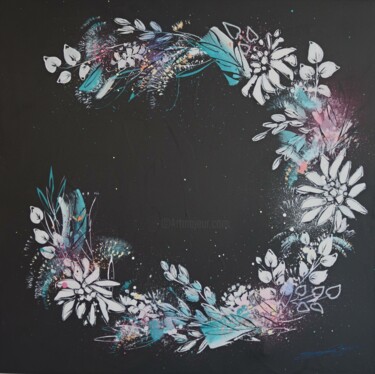 "Couronne de fleurs…" başlıklı Tablo Jessie Vasseur tarafından, Orijinal sanat, Akrilik