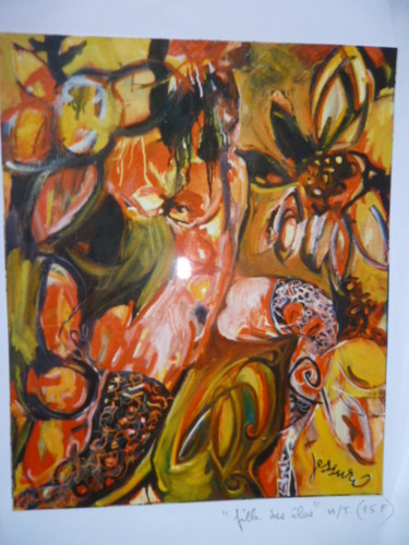 Peinture intitulée "Fille des îles" par Jessuro, Œuvre d'art originale, Huile