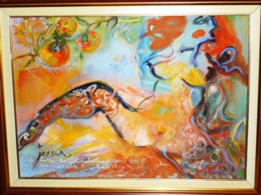 Peinture intitulée ""de battre, tes cil…" par Jessuro, Œuvre d'art originale, Autre
