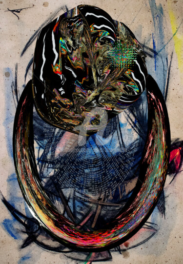 Цифровое искусство под названием "Fantoche" - Jesús Lara Sotelo, Подлинное произведение искусства, Цифровой коллаж