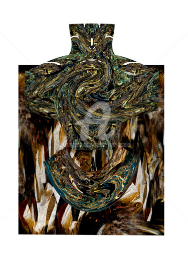 Arte digitale intitolato "La serpiente del ti…" da Jesús Lara Sotelo, Opera d'arte originale, Collage digitale