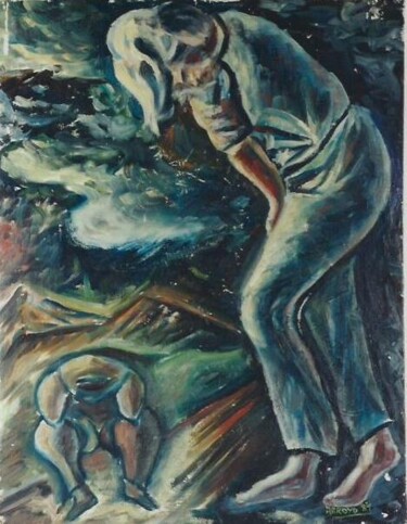 Pintura intitulada "atrapado" por Jesus Arroyo Valdes, Obras de arte originais, Óleo