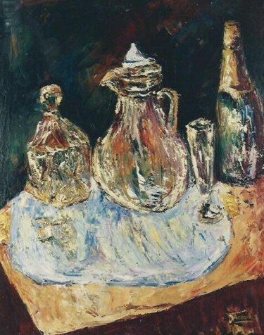 Malerei mit dem Titel "bodegon" von Jesus Arroyo Valdes, Original-Kunstwerk, Öl