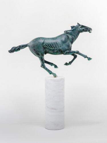 Sculpture titled "Equus" by Jesús (Xuxo) Vazquez, Original Artwork, Bronze