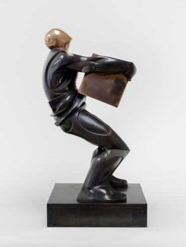 Escultura titulada "Levantador de Piedra" por Jesús (Xuxo) Vazquez, Obra de arte original, Bronce