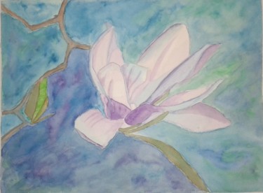 Pintura titulada "Magnolia" por Cordon Nieves Jesus, Obra de arte original, Acuarela