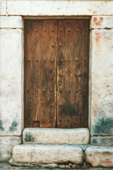 Pintura titulada "Puerta de La Alberca" por Jesús Fernández, Obra de arte original, Oleo