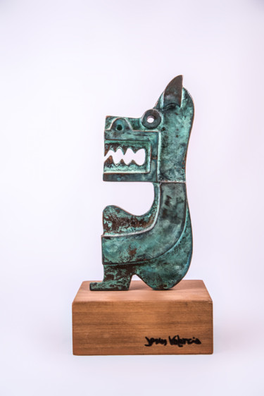 Escultura intitulada "Jaguar Man" por Jesus Valencia, Obras de arte originais, Bronze