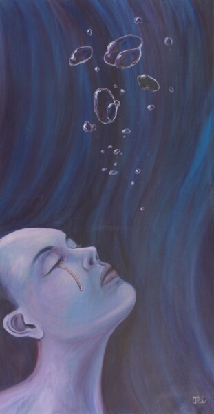 Malerei mit dem Titel "Respire (Breathe)" von Jeudi Lee, Original-Kunstwerk, Acryl
