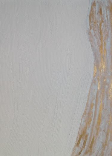 Картина под названием "Snow white beach" - Jevika, Подлинное произведение искусства, Акрил