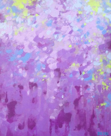 Painting titled "LILAC FOREST" by Jezel, Original Artwork, Acrylic