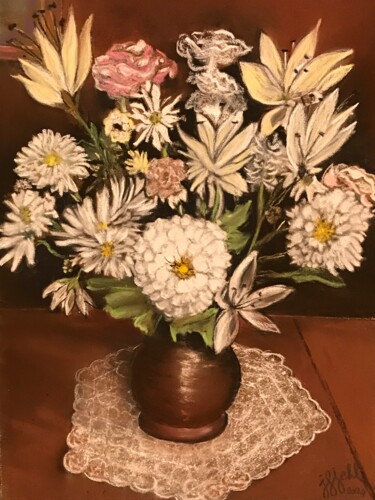 Painting titled "Le bouquet du séjour" by Jean-Francois Jehl, Original Artwork, Pastel