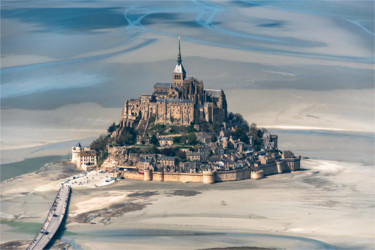 Photographie intitulée "mont Saint Michel" par François Boizot, Œuvre d'art originale