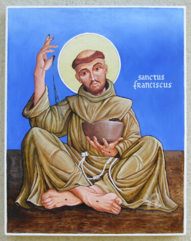 Peinture intitulée "St François" par Jean-François Brivois, Œuvre d'art originale, Huile