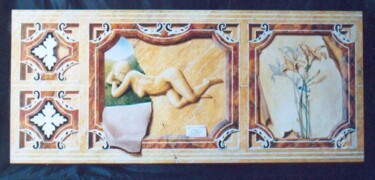 Pintura titulada "Pietra Dura" por Jean-François Brivois, Obra de arte original, Oleo