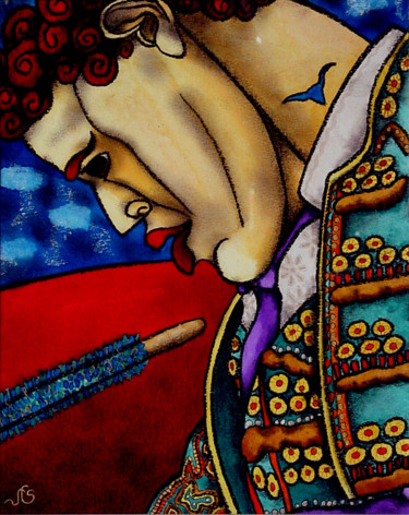 Painting titled "Le torero roux (ori…" by Jf C20, Original Artwork, Ink