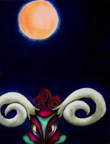 Peinture intitulée "Nuit.jpg" par Jf C20, Œuvre d'art originale, Encre