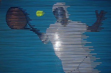 Peinture intitulée "tennis4" par Jean-François Caillarec, Œuvre d'art originale