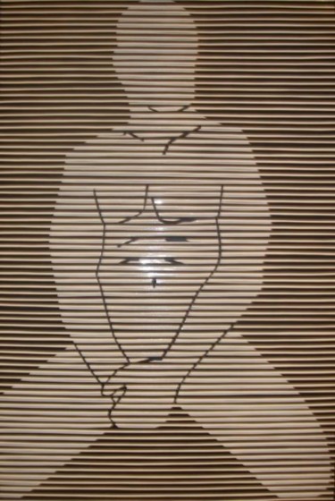Peinture intitulée "man9_2008" par Jean-François Caillarec, Œuvre d'art originale