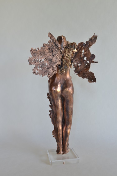 Sculpture intitulée "Woman angel" par Jean-François Lemaire, Œuvre d'art originale, Métaux