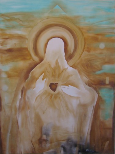 Картина под названием "Jesus" - Jfmachado, Подлинное произведение искусства, Масло