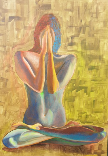 Peinture intitulée "Méditation" par Jean François Consoli (Lejef), Œuvre d'art originale, Acrylique