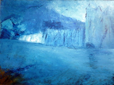 Peinture intitulée "Perito Moreno 02" par Jean-François Taburet, Œuvre d'art originale, Huile Monté sur Châssis en bois