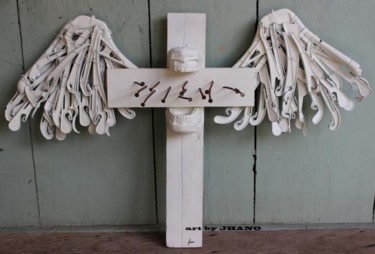 Sculpture intitulée "Crucicrix I" par Jhano, Œuvre d'art originale, Plastique