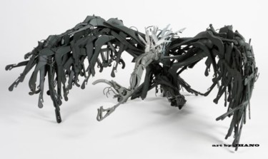 Sculpture intitulée "Vautour II" par Jhano, Œuvre d'art originale, Plastique