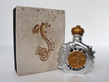 Sculpture titled "Tequila Ley 925" by Jenny Hee, Original Artwork, Stone
