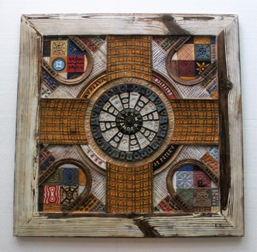 Sculpture titled "Unfold Dimensions -…" by Jenny Hee, Original Artwork, Stone Mounted on Wood Panel