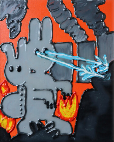 Schilderij getiteld "Apocalypse" door Jhoan Roa, Origineel Kunstwerk, Acryl