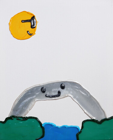 Malarstwo zatytułowany „Un puente no se sos…” autorstwa Jhoan Roa, Oryginalna praca, Akryl