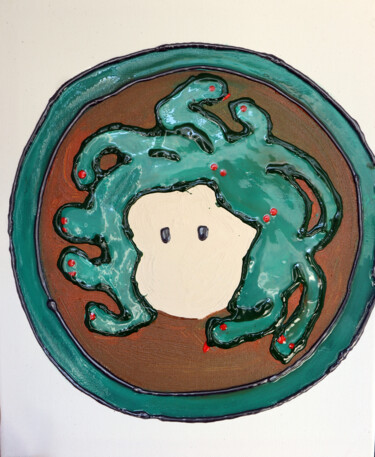 Schilderij getiteld "Medusa fanart" door Jhoan Roa, Origineel Kunstwerk, Acryl