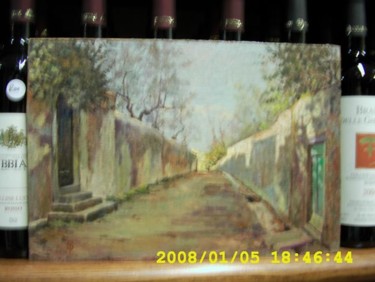 Pittura intitolato "strada tra i muri" da Jhonwatt, Opera d'arte originale