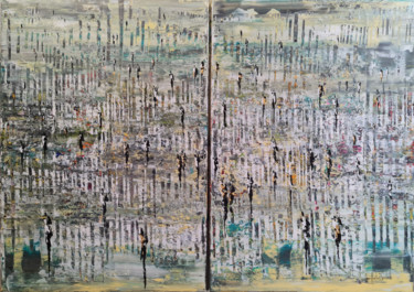COMME UNE AIGUILLE... Pintura intitulada "COMME UNE AIGUILLE.…" por Jean-Humbert Savoldelli, Obras de arte originais, Acrílico Montado em Maca de…