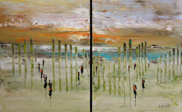 CREPUSCULE 2021 Peinture intitulée "CREPUSCULE 2021" par Jean-Humbert Savoldelli, Œuvre d'art originale, Acrylique Monté sur Châssis