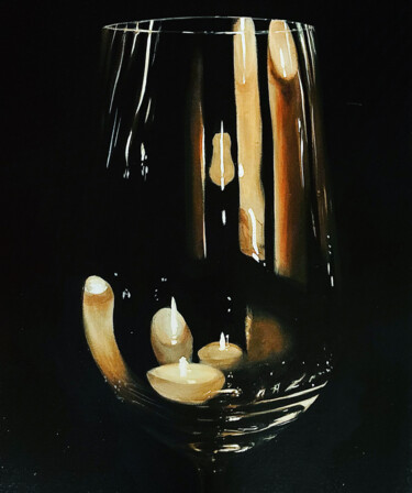 Malerei mit dem Titel "Sinner" von Ji Aime Art, Original-Kunstwerk, Acryl Auf Keilrahmen aus Holz montiert