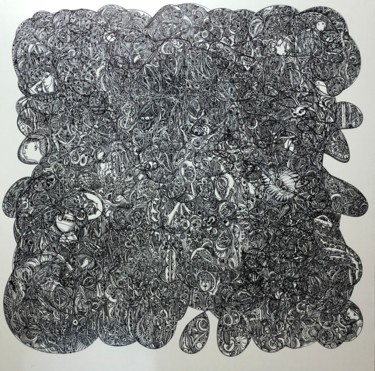 Pintura titulada "原点" por Jianxing Li, Obra de arte original, Pluma de gel