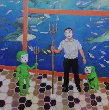 Malarstwo zatytułowany „童梦系列之我在其中” autorstwa Jianxing Li, Oryginalna praca, Akryl