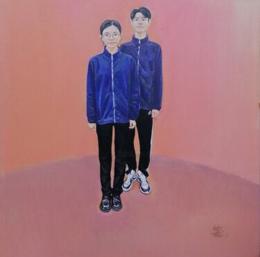 Schilderij getiteld "青年教师" door Jianxing Li, Origineel Kunstwerk, Acryl